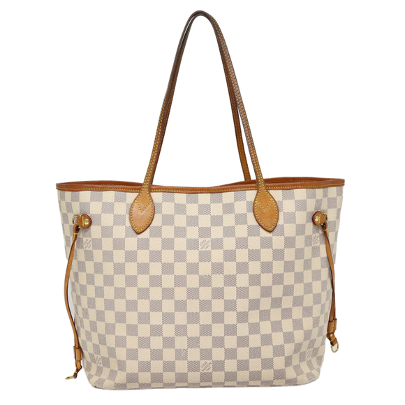 LOUIS VUITTON Damier Azur Neverfull MM Tote Bag N41605 LV Auth 87566 - Picture 2 of 16
